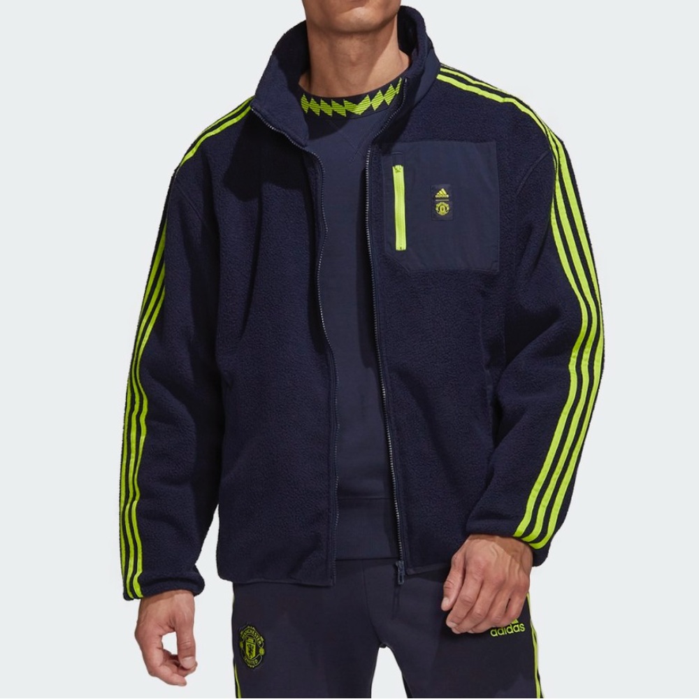 Adidas Manchester United Lifestyler Fleece Jacket  Dark Blue S